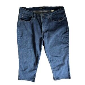 Lee Platinum Label Blue Jean Capris Cropped Size 12 Straight